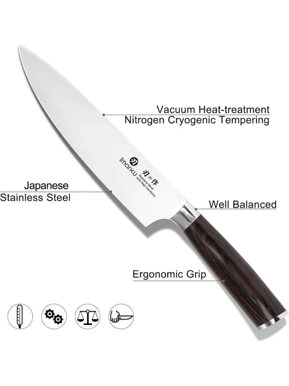 8-Inch Japanese Chef Knife - Ultra Sharp Kitchen Knife, Perfect Gift for Home